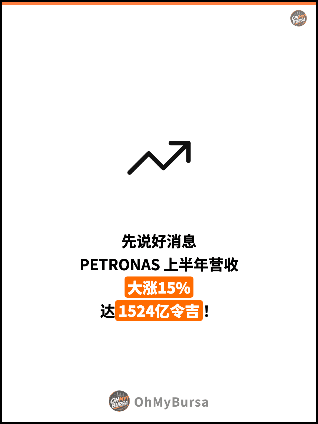 先说好消息 PETRONAS 上半年营收 大涨15% 达1524亿令吉！