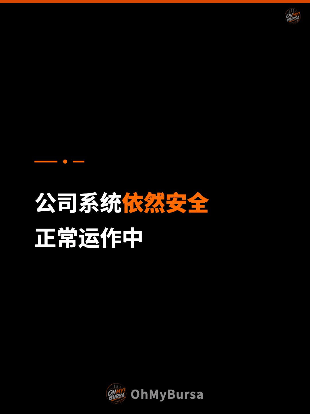 公司系统依然安全 正常运作中