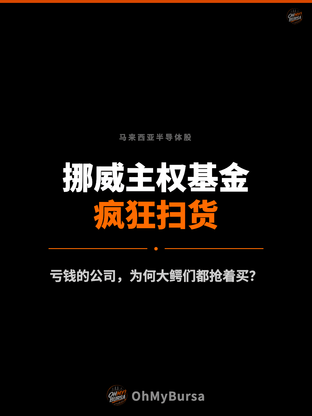 马来西亚半导体股 挪威主权基金 疯狂扫货 亏钱的公司，为何大鳄们都抢着买？