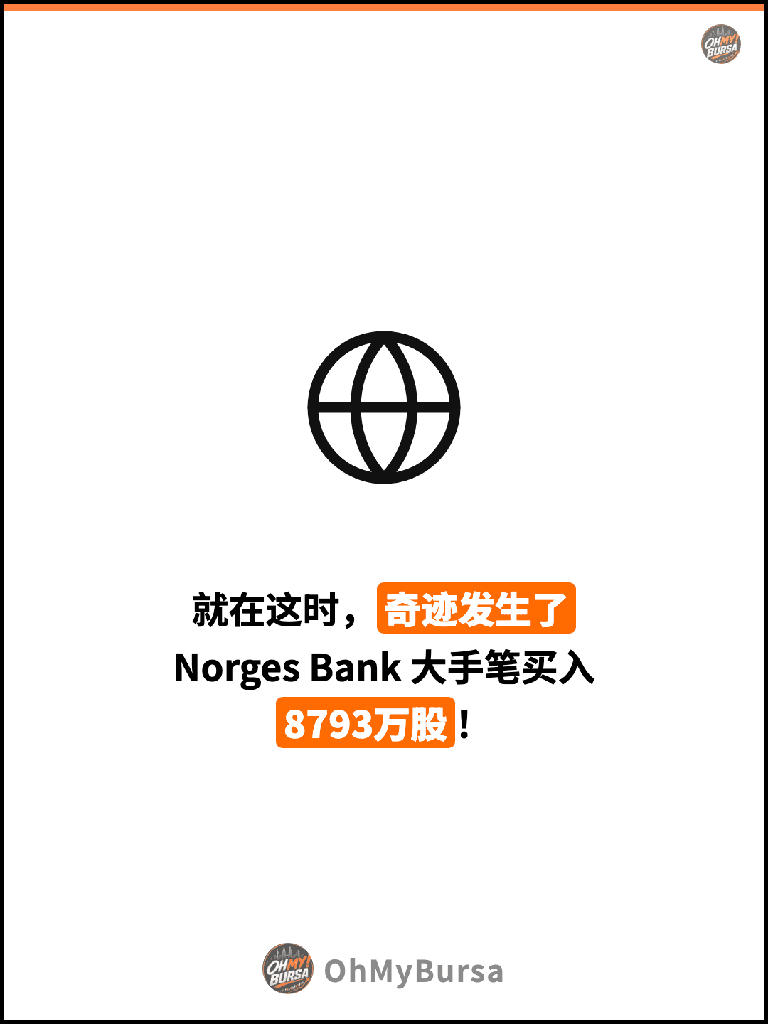 就在这时，奇迹发生了 Norges Bank 大手笔买入 8793万股！