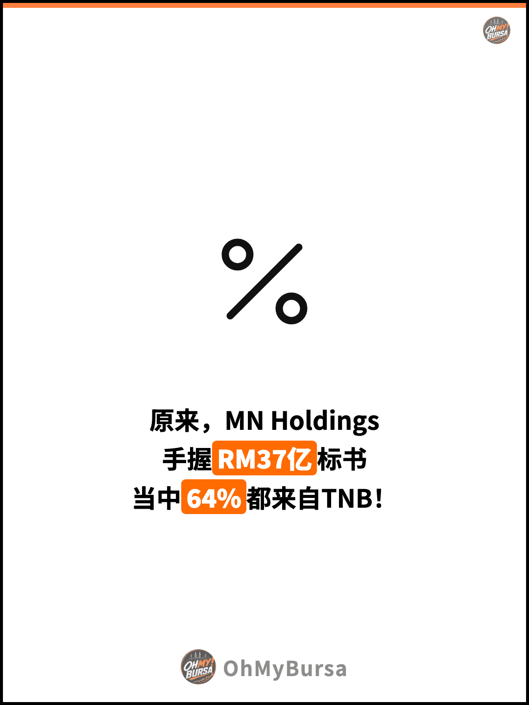 原来，MN Holdings 手握RM37亿标书 当中64%都来自TNB！