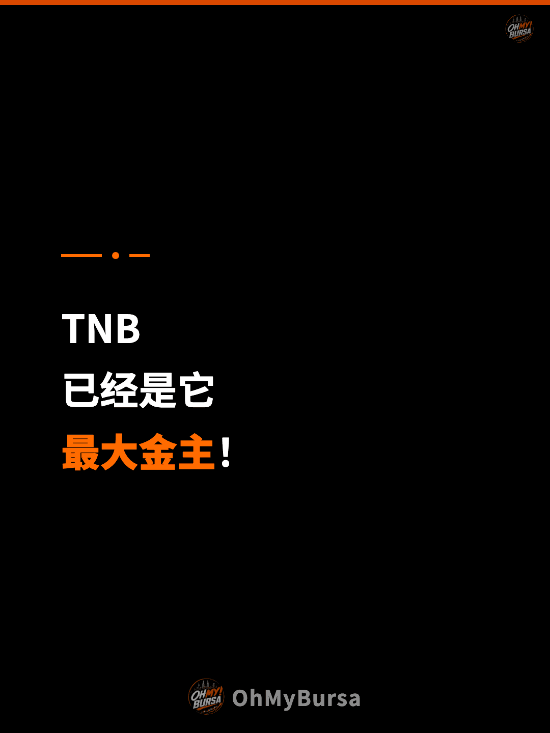 TNB 已经是它 最大金主！