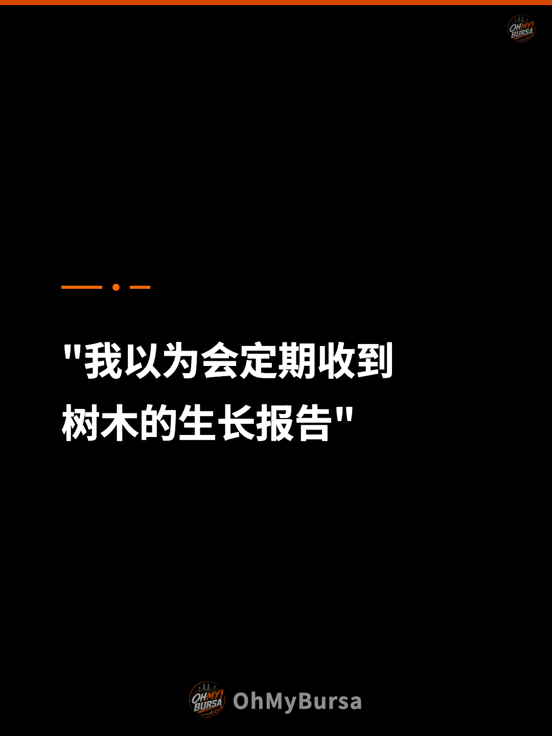 "我以为会定期收到 树木的生长报告"