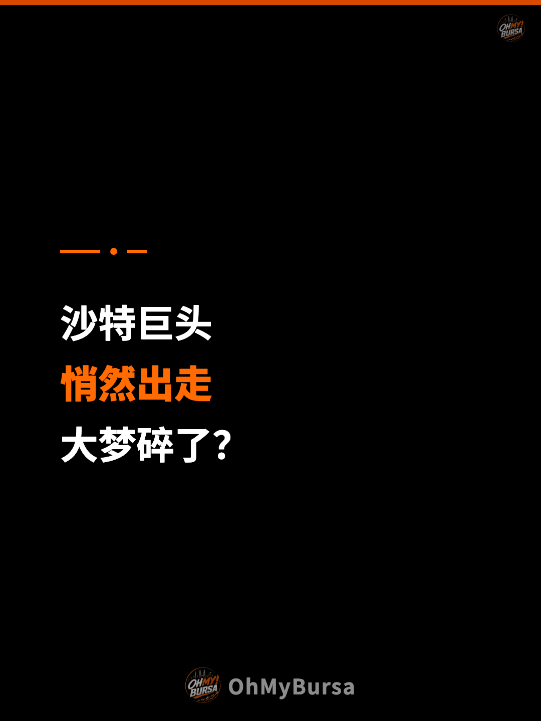 沙特巨头 悄然出走 大梦碎了？