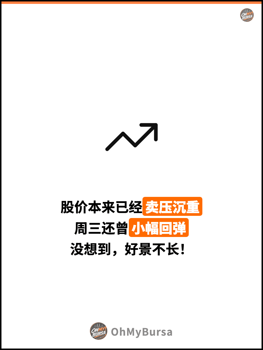 股价本来已经卖压沉重 周三还曾小幅回弹 没想到，好景不长！