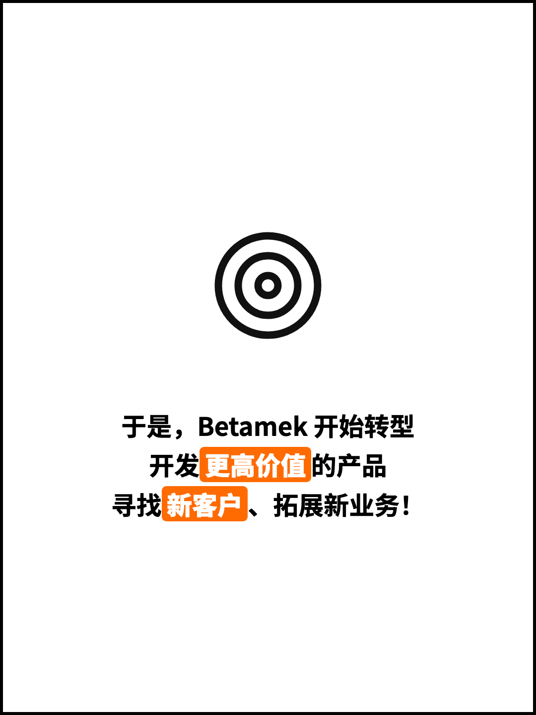 于是，Betamek 开始转型 开发更高价值的产品 寻找新客户、拓展新业务！
