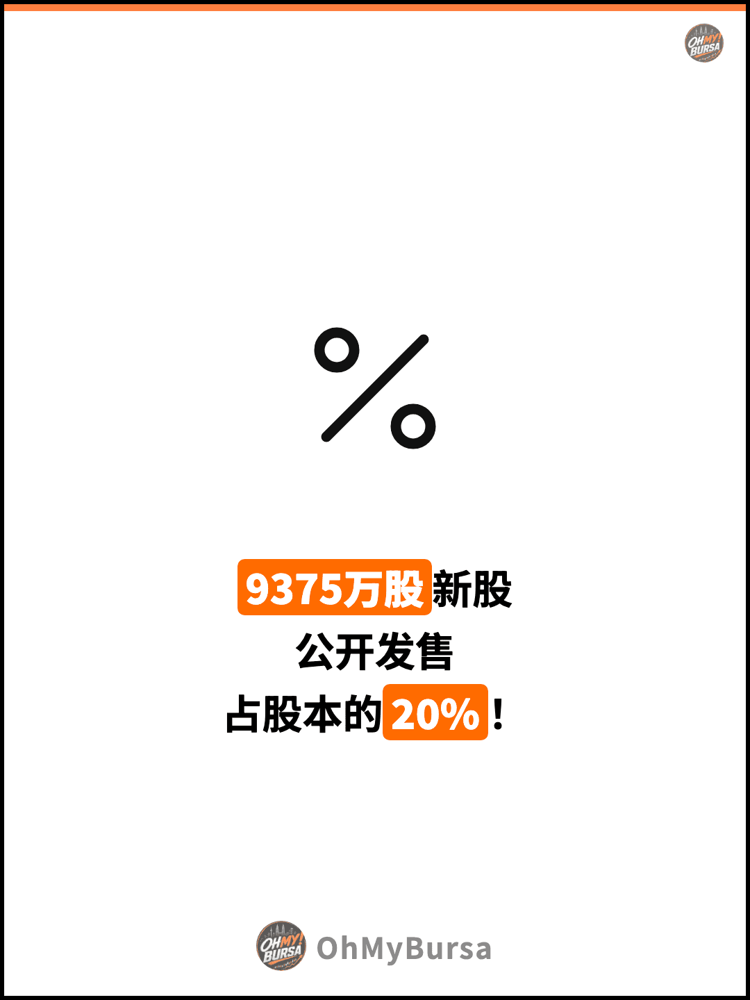 9375万股新股 公开发售 占股本的20%！