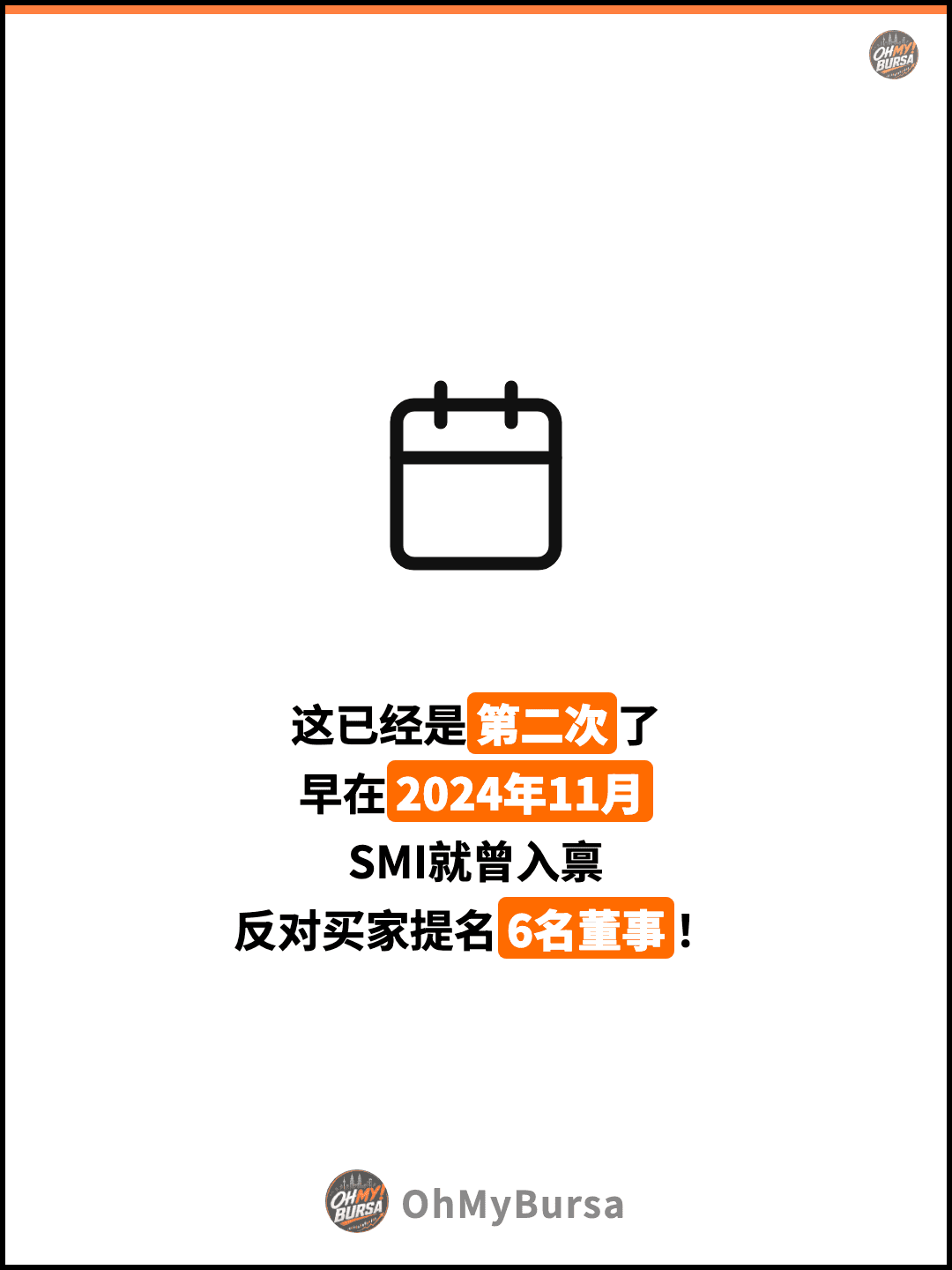 这已经是第二次了 早在2024年11月 SMI就曾入禀 反对买家提名6名董事！