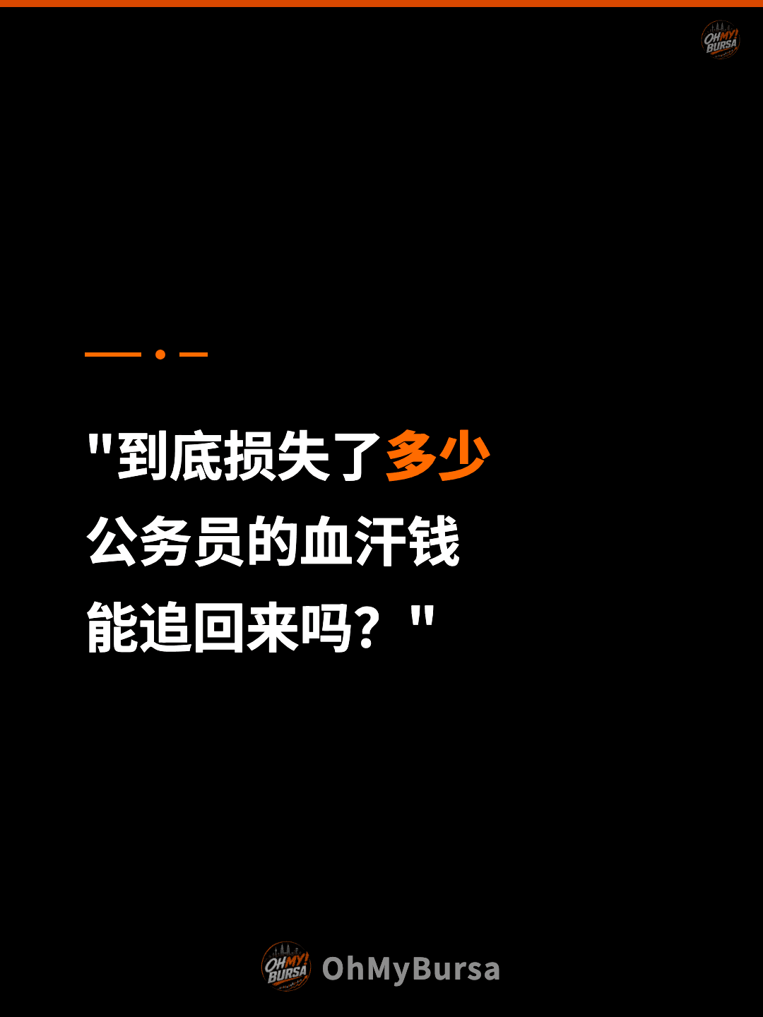 "到底损失了多少 公务员的血汗钱 能追回来吗？"