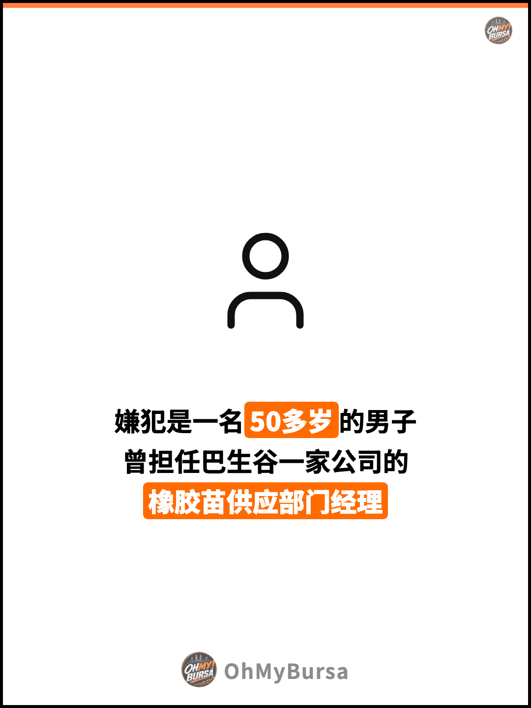 嫌犯是一名50多岁的男子 曾担任巴生谷一家公司的 橡胶苗供应部门经理