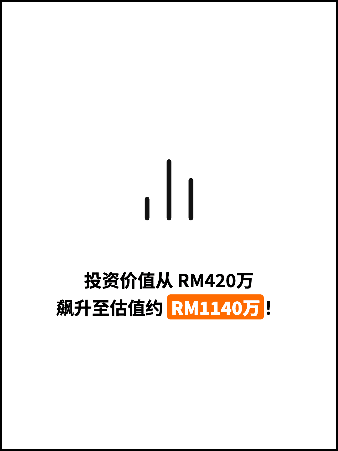 投资价值从 RM420万 飙升至估值约 RM1140万！