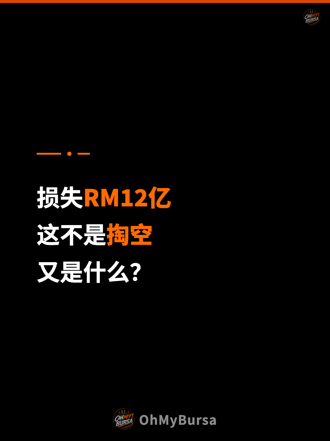 损失RM12亿 这不是掏空 又是什么？