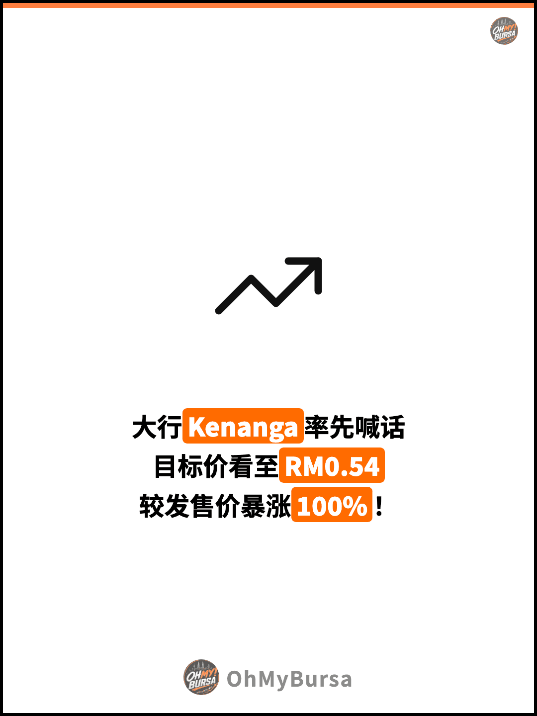大行Kenanga率先喊话 目标价看至RM0.54 较发售价暴涨100%！
