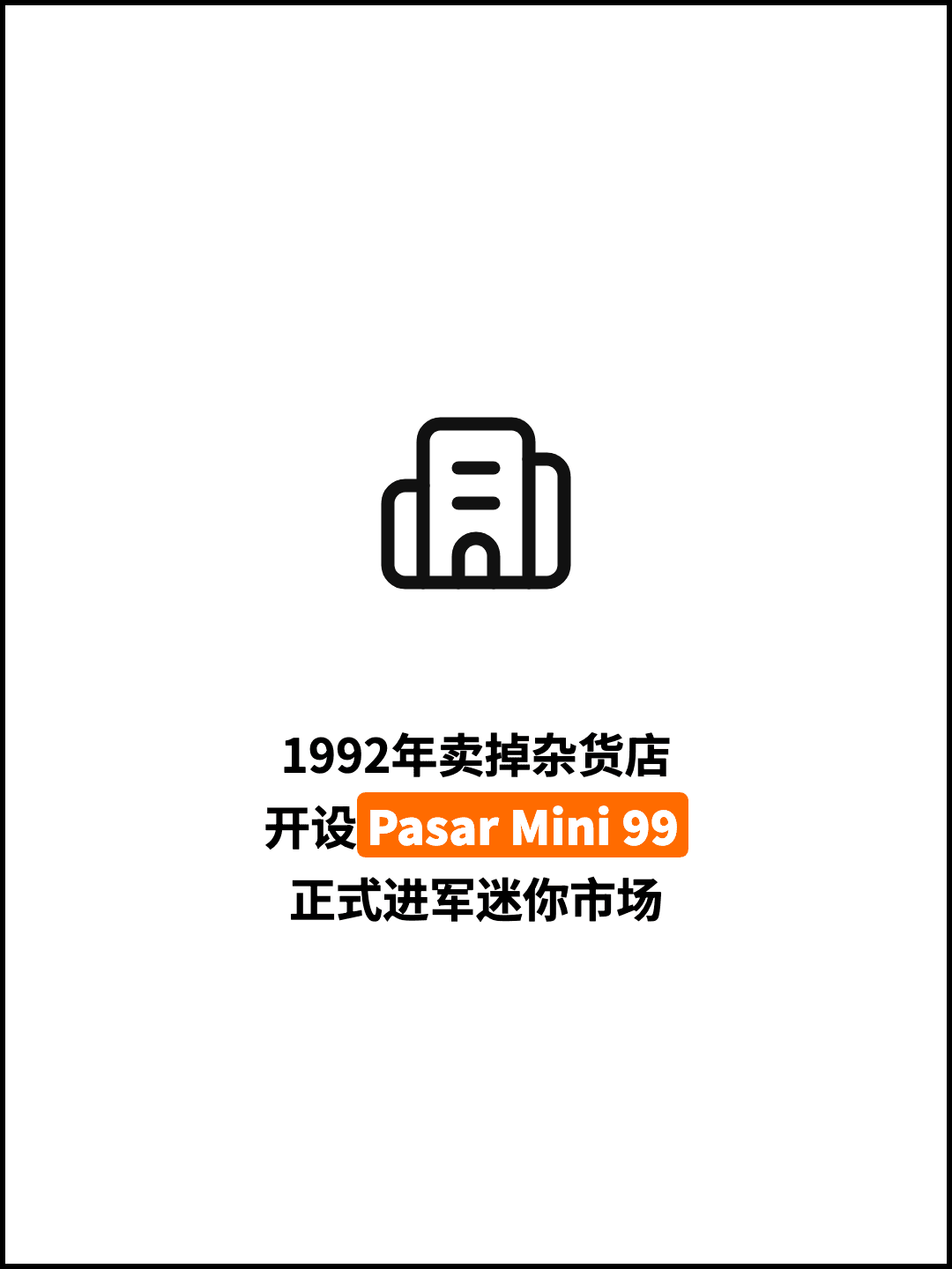 1992年卖掉杂货店 开设Pasar Mini 99 正式进军迷你市场