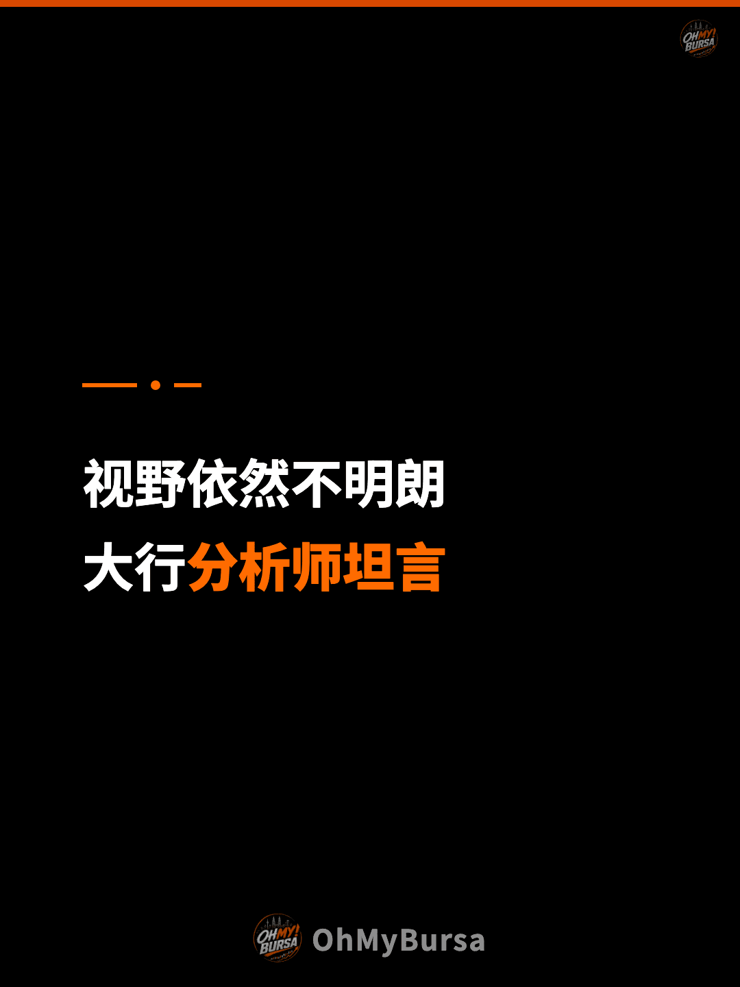 视野依然不明朗 大行分析师坦言
