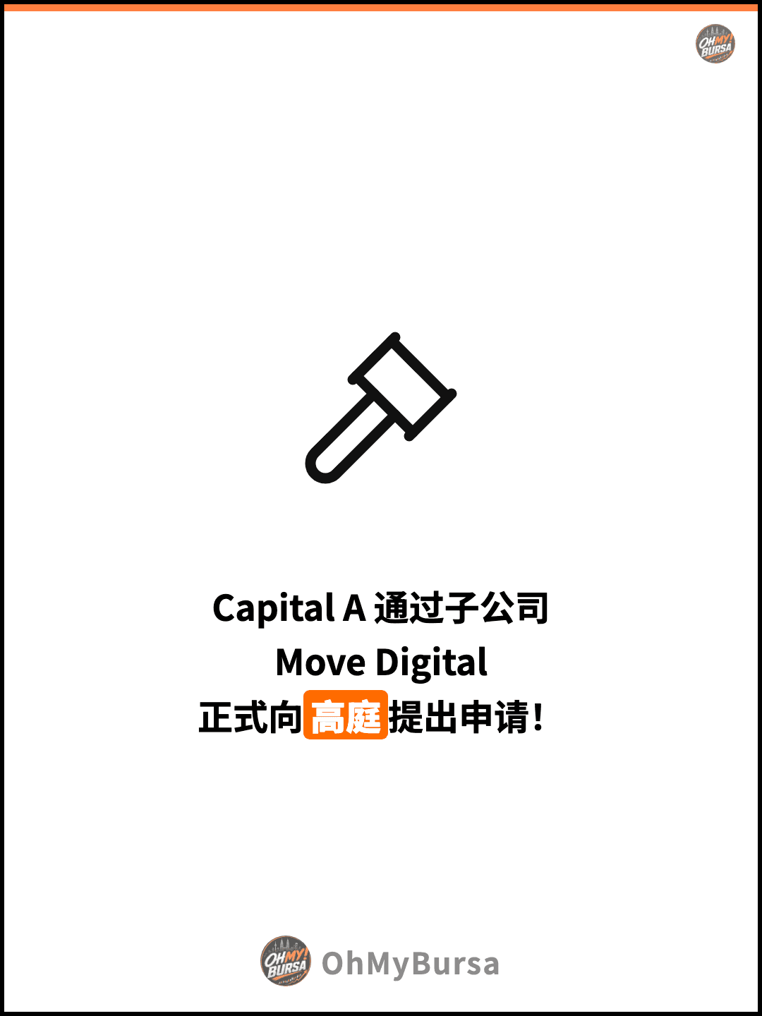 Capital A 通过子公司 Move Digital 正式向高庭提出申请！