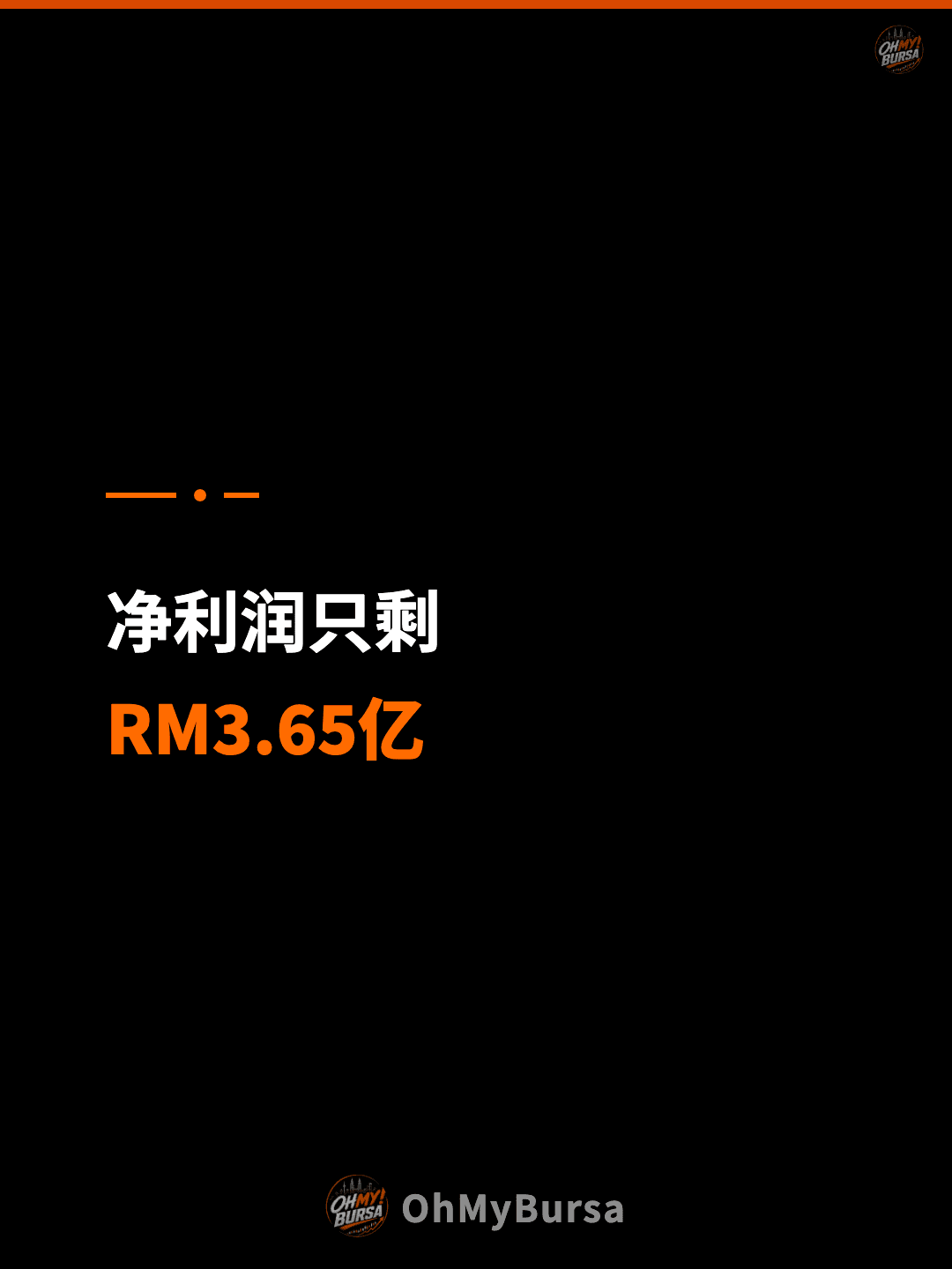 净利润只剩 RM3.65亿