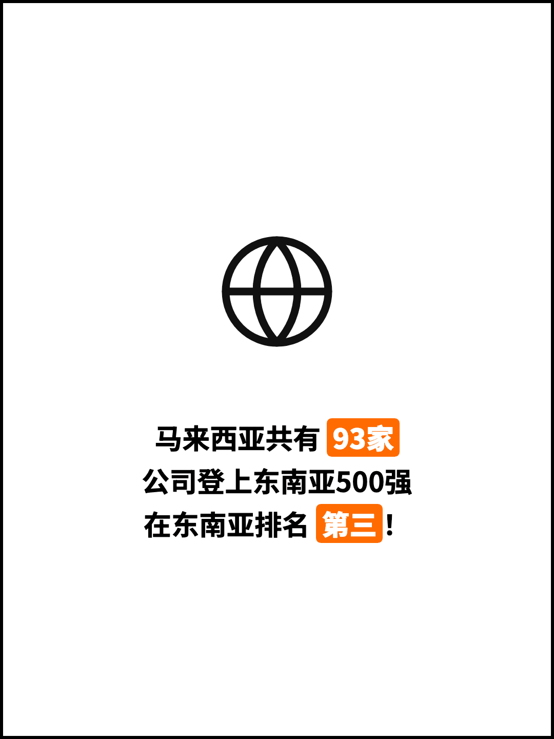马来西亚共有 93家 公司登上东南亚500强 在东南亚排名 第三！