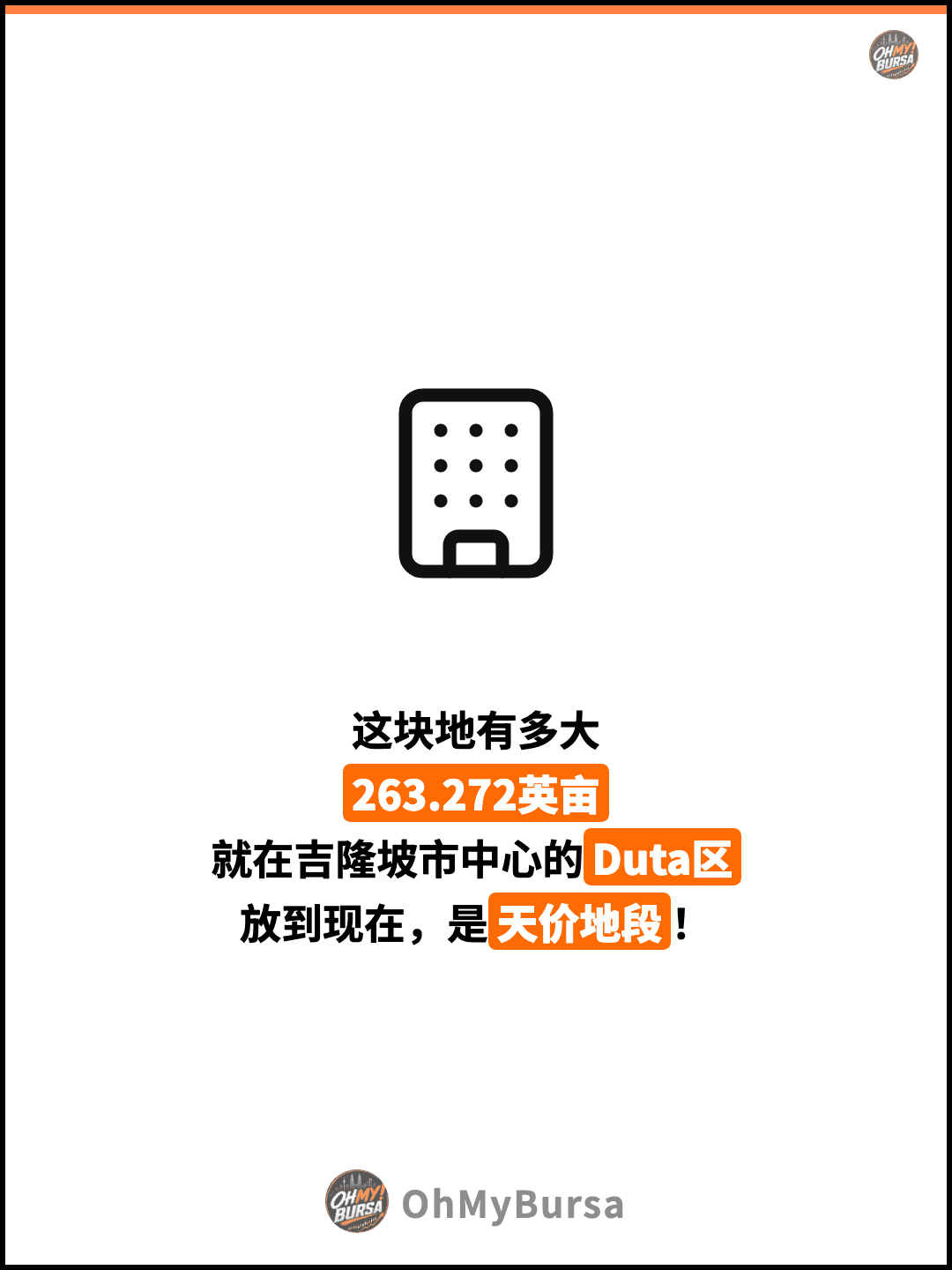 这块地有多大 263.272英亩 就在吉隆坡市中心的Duta区 放到现在，是天价地段！