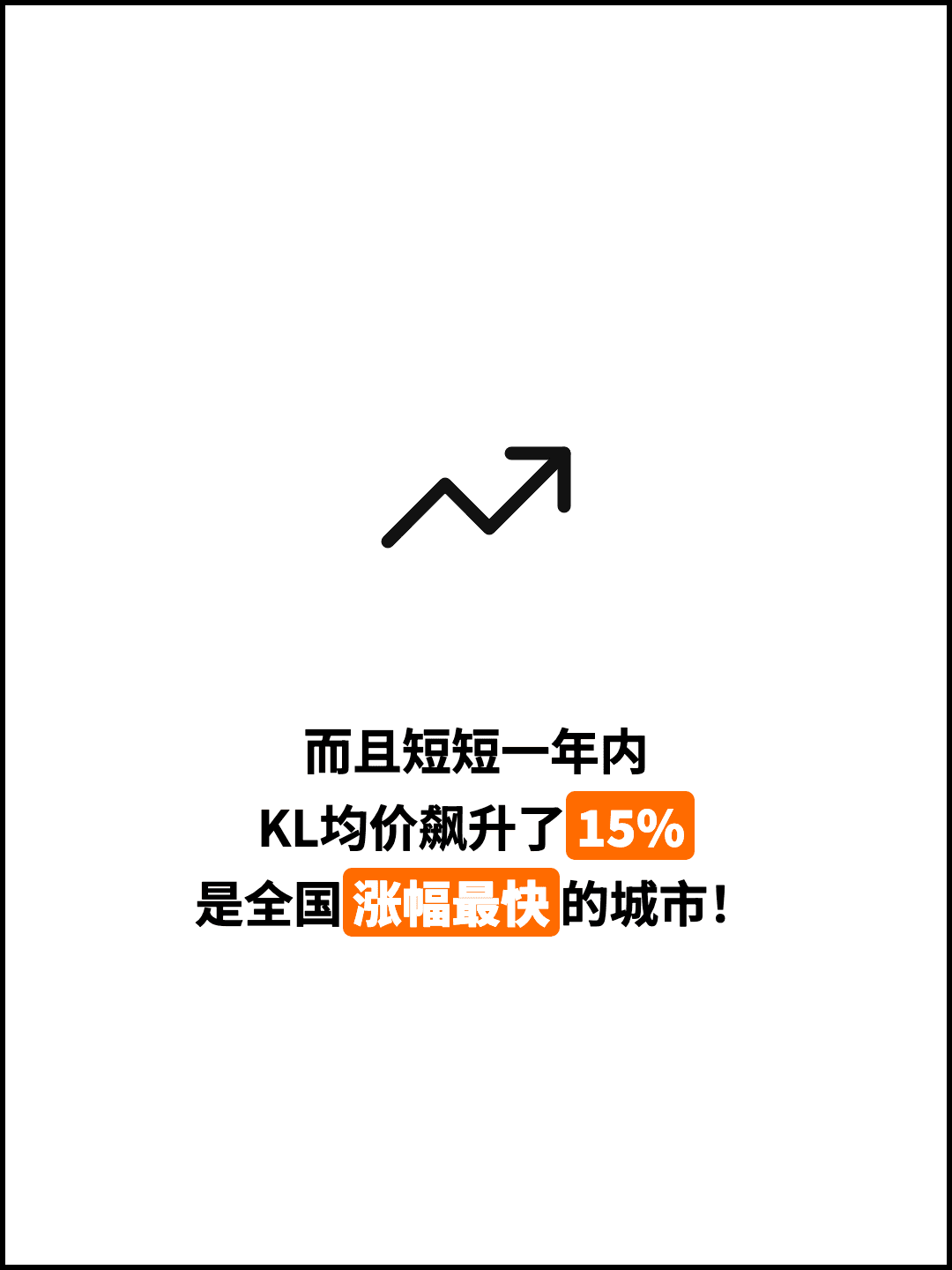 而且短短一年内 KL均价飙升了15% 是全国涨幅最快的城市！