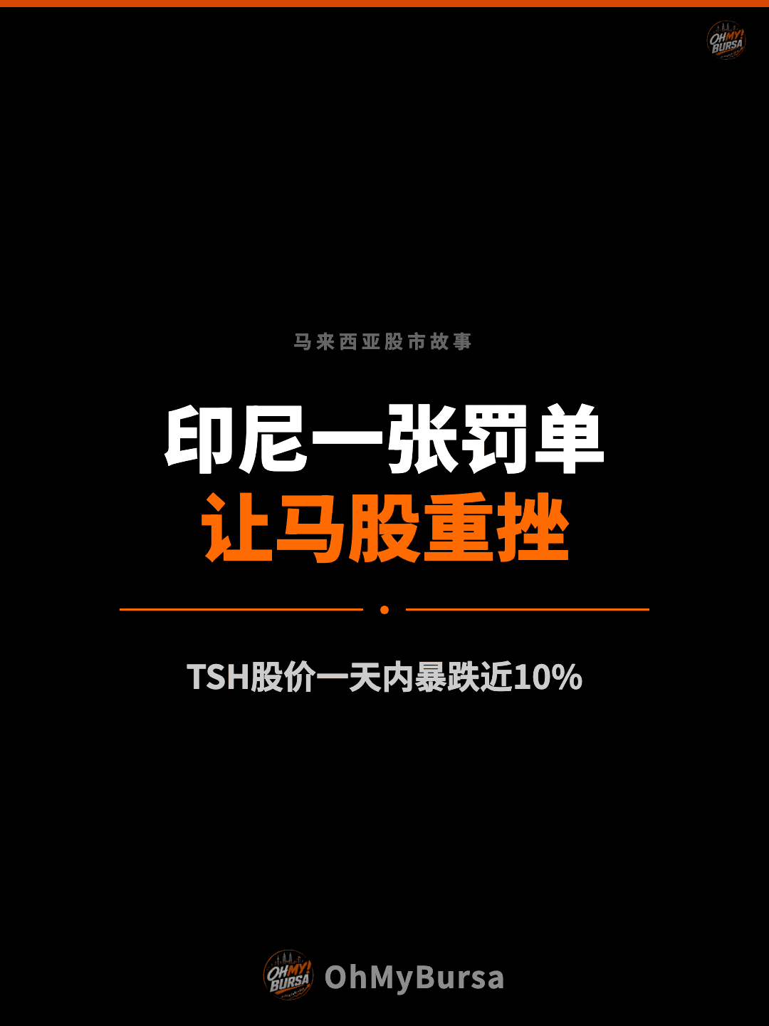 马来西亚股市故事 印尼一张罚单 让马股重挫 TSH股价一天内暴跌近10%