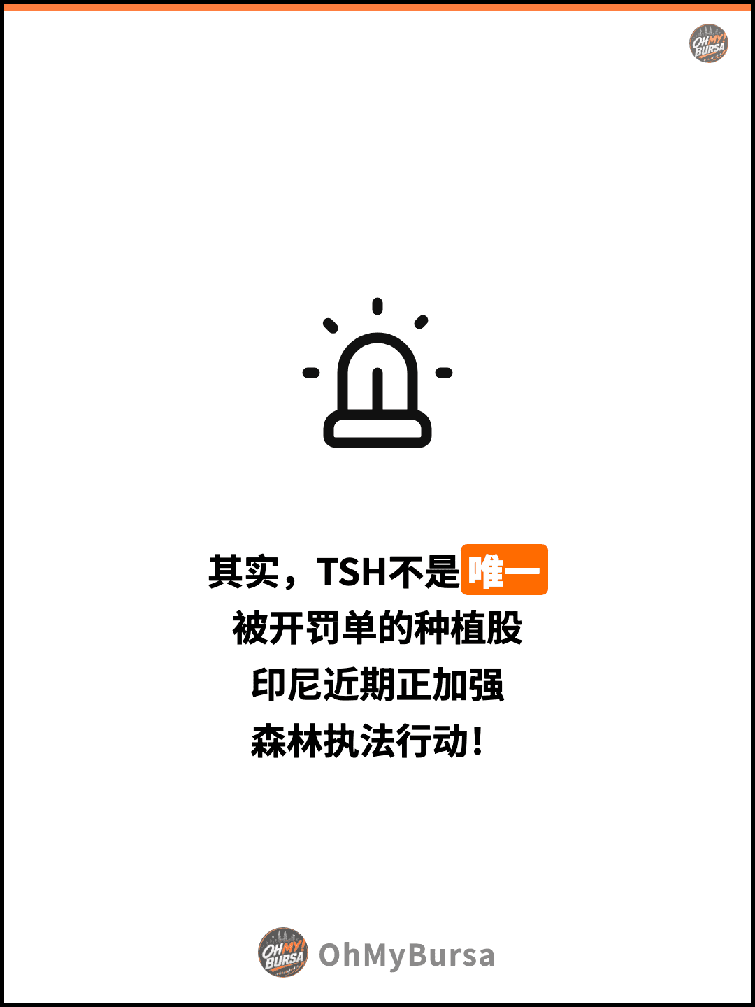 其实，TSH不是唯一 被开罚单的种植股 印尼近期正加强 森林执法行动！