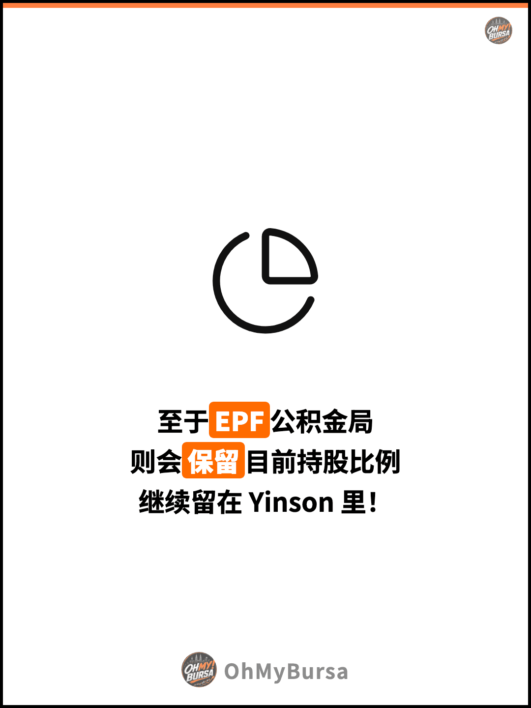 至于EPF公积金局 则会保留目前持股比例 继续留在 Yinson 里！