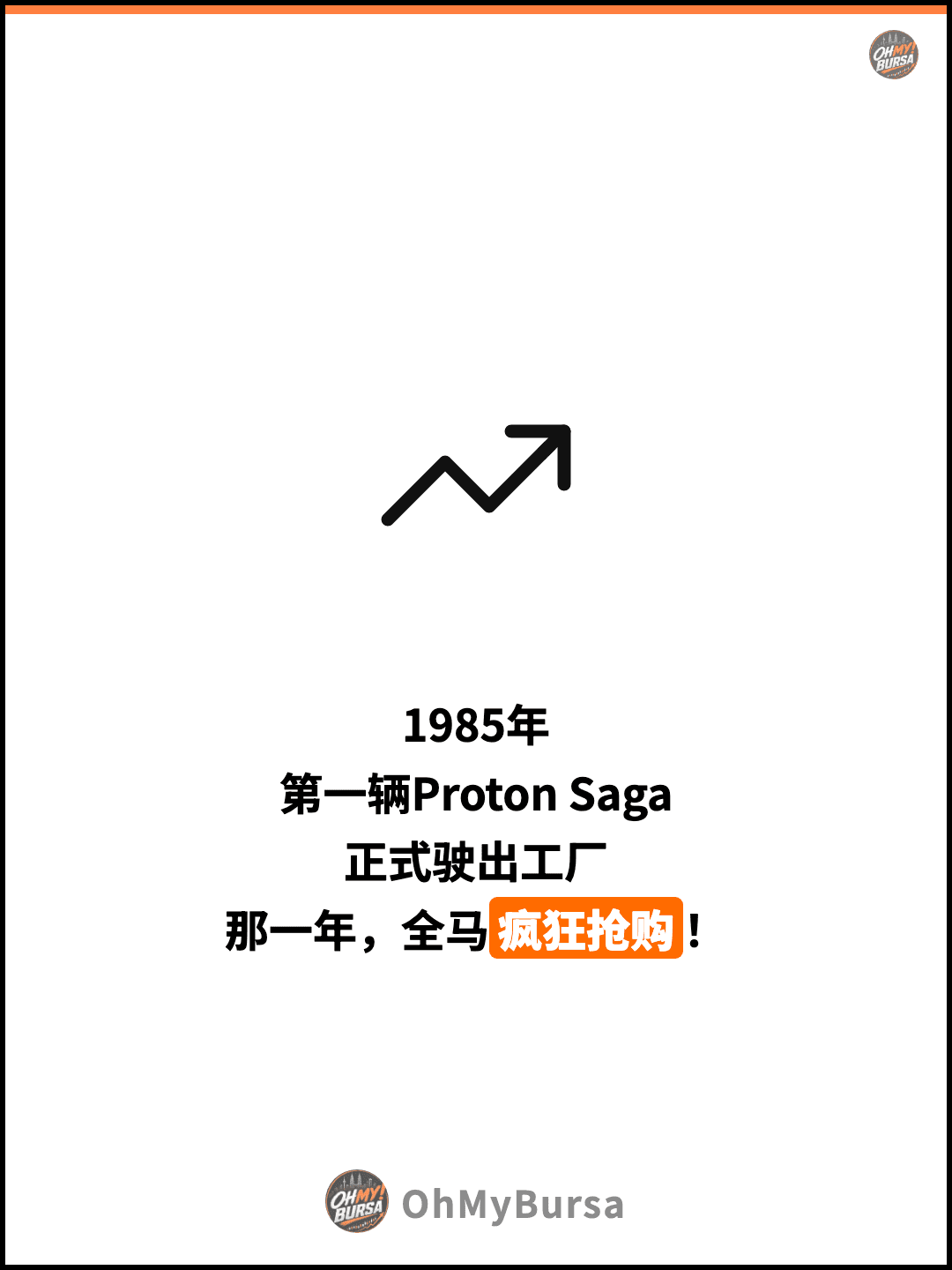 1985年 第一辆Proton Saga 正式驶出工厂 那一年，全马疯狂抢购！